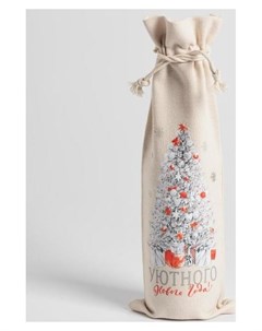 Мешок с термонаклейкой под бутылку Уютного нового года 13 х 31 см Дарите счастье