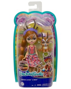 Кукла с любимой зверюшкой Габриэла Газелли и Рейсер Gabriela gazelle spotter enchantimals Mattel
