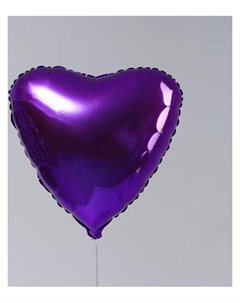 Шар фольгированный 19 сердце пурпурный Agura