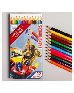 Карандаши цветные 12 цвета Transformers Hasbro