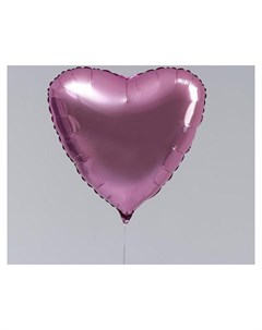 Шар фольгированный 19 сердце нежно розовый Agura