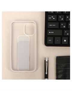 Чехол Luazon для Iphone 12 Mini с ремешком подставкой пластиковый серый Luazon home