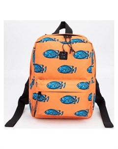 Рюкзак детский отдел на молнии наружный карман цвет оранжевый Zain