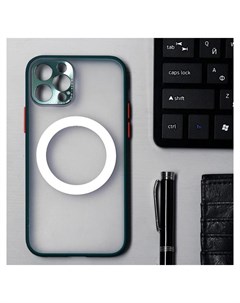 Чехол Luazon для Iphone 12 Pro поддержка Magsafe с окантовкой пластиковый зеленый Luazon home