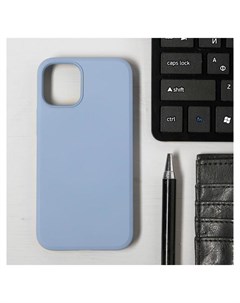 Чехол Luazon для телефона Iphone 12 Mini Soft touch силикон голубой Luazon home