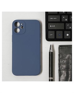 Чехол Luazon для телефона Iphone 12 Mini Soft touch силикон глубокий синий Luazon home