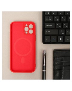 Чехол Luazon для Iphone 12 Pro поддержка Magsafe силиконовый красный Luazon home
