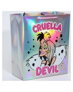 Пакет голография горизонтальный Cruella Devil 25 х 21 х 10 см Disney