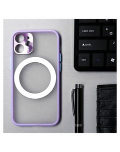 Чехол Luazon для Iphone 12 Mini поддержка Magsafe с окантовкой пластиковый фиолетовый Luazon home