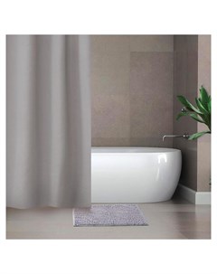Набор для ванной Комфорт штора 180 180 см ковёр 40 60 см цвет серый Savanna