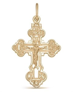 Подвеска позолота Православный крест 51 01158 цвет золото Nordica