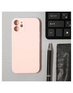 Чехол Luazon для телефона Iphone 12 Mini Soft touch силикон розовый Luazon home
