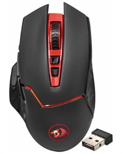 Мышь беспроводная игровая Mirage Usb 7 кнопок 1 колесо кнопка лазерная черно красная 74847 Redragon