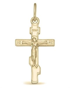 Подвеска позолота Православный крест 51 01164 цвет золото Nordica
