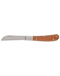 Нож садовый складной прямое лезвие 173 мм деревянная рукоятка Palisad