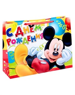 Пакет ламинированный горизонтальный Веселого праздника микки маус 46 х 61 см Disney