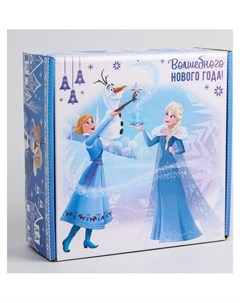 Коробка подарочная складная Волшебного нового года холодное сердце 24 5 24 5 9 5 см Disney