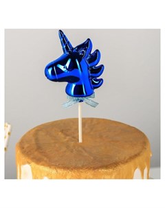 Топпер на торт Единорог 21 7см цвет синий Nnb