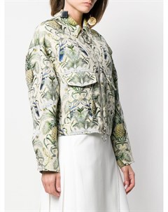 Cedric charlier куртка рубашка с тропическим принтом нейтральные цвета Cedric charlier