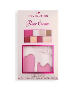 Палетка теней для век Mini Rose Cream Chocolate Eyeshadow Palette I heart revolution