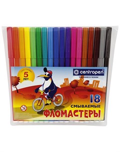 Фломастеры 18 цветов Пингвины Centropen