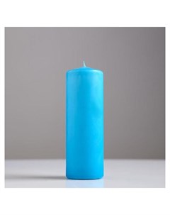 Свеча классическая голубая лакированная 5х15 см Nnb