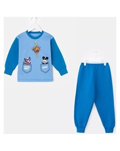Пижама для мальчика цвет синий рост 110 116 см Рид