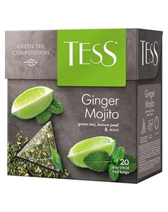 Чай Ginger Mojito зеленый пирамидки 20шт Tess