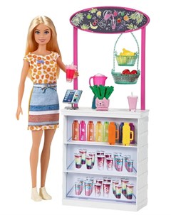 Игровой набор Смузи бар с куклой Barbie