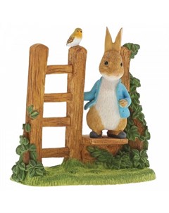 Статуэтка Peter Rabbit on Wooden Stile Jim shore