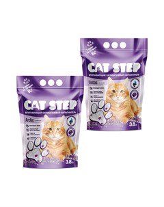 Наполнитель для кошачьего туалета Arctic Lavender впит силик 3 8л набор 2шт Cat step