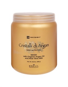 Маска для волос с маслом аргании и молочком алоэ 1000 мл Argan Oil Crystals Brelil professional