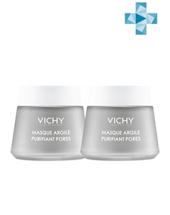 Комплект Минеральная Очищающая поры маска с глиной 2х75 мл Masque Vichy