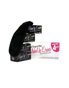 Мини салфетки для снятия макияжа черные 4 шт Mini Makeup eraser
