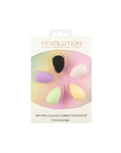Набор цветных корректирующих спонжей Mini Pro Colour Correct Sponge Set Аксессуары Makeup revolution