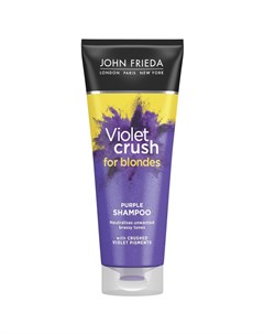 Шампунь с фиолетовым пигментом для нейтрализации желтизны светлых волос Violet Crush 250 мл Sheer Bl John frieda
