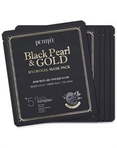 Маска для лица гидрогелевая с черным жемчугом и золотом 32 г Hydrogel Mask Pack Petitfee
