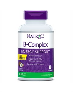 Комплекс витаминов группы B со вкусом кокоса быстрорастворимый 90 таблеток Мультивитамины Natrol