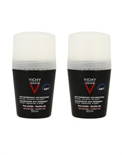 Комплект Дезодорант для чувствительной кожи 2х50 мл Homme Vichy