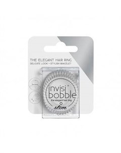 Резинка браслет для волос Crystal Clear с подвесом 3 шт Slim Invisibobble