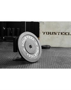 Диски для штанги каучуковые бамперные черные 5 кг Yousteel