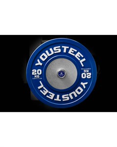 Профессиональные соревновательные каучуковые диски 20 кг синий Yousteel