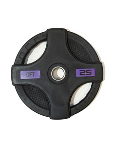 Диск олимпийский обрезиненный черный с двумя хватами OriginaFitTools 25 кг Original fittools