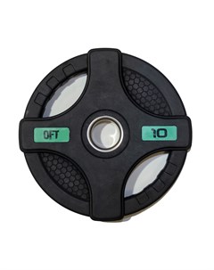 Диск олимпийский обрезиненный черный с двумя хватами OriginaFitTools 10 кг Original fittools