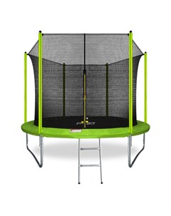 Батут 10FT с внутренней страховочной сеткой и лестницей Light green Arland