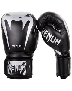 Перчатки боксерские Giant 3 0 Black Silver Nappa Leather Venum
