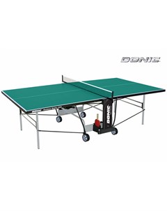 Всепогодный теннисный стол Outdoor Roller 800 зеленый с сеткой Donic