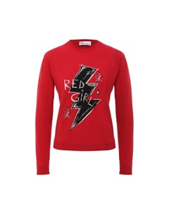 Пуловер из шерсти и вискозы Red valentino
