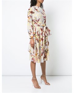 Diane von furstenberg платье с цветочным принтом и поясом нейтральные цвета Diane von furstenberg