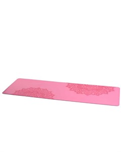 Коврик для йоги 185x68x0 4 см Yoga PU Mat полиуретан c гравировкой PUMAT 162 розовый Inex
